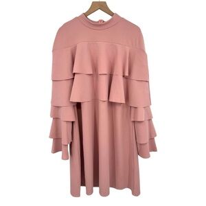 Club London Pink Ruffle Tiered Mini Dress Plus Size 24 US 6XL Plz Look Sizes